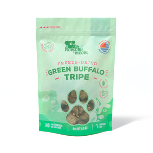 Howl & Meow - Green Buffalo Tripe Freeze-Dried Raw Dog Treats - 4 oz.